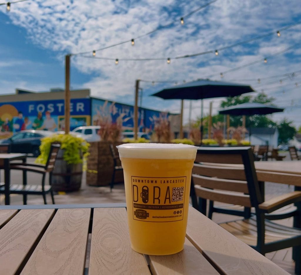 A photo of a drink in one of the breweries in Hocking Hills.