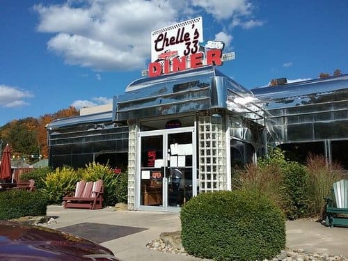 Front entrance and sign of Chefella’s 33 Diner