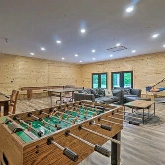 Game room at our lodge